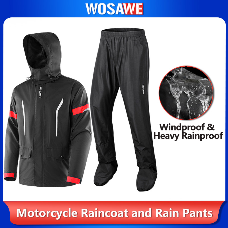 Motorcycle Gear Full Suit - WOSAWE Erkek Motosiklet Yağmurluk Su Geçirmez
