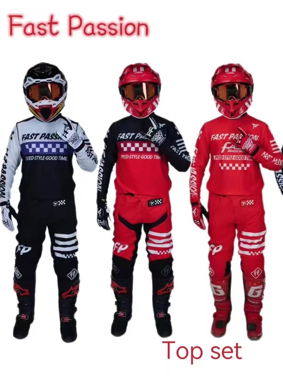 Motorcycle Gear Full Suit - 2025 fastpassion fox Motocross Ekipman Seti