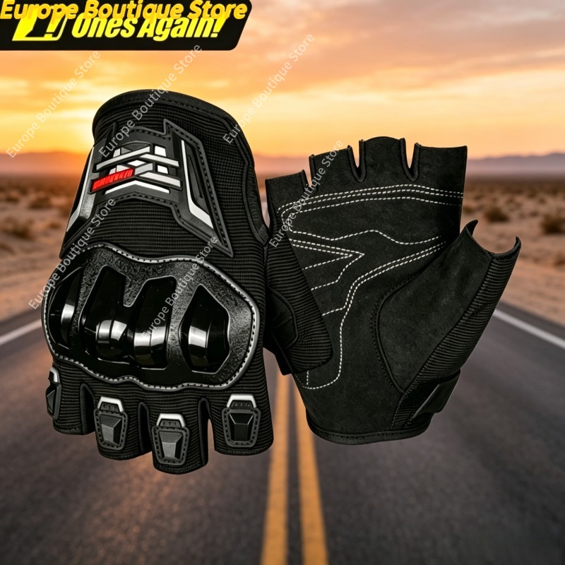 Motorcycle Gear Slipping - Yazlık Nefes Alabilen Yarım Parmaklı Motosiklet