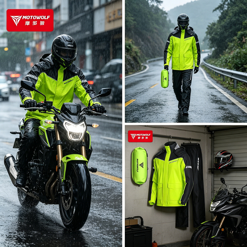 Motorcycle Gear For Men - MOTOWOLF Motosiklet Yağmurluk Aksesuarları Su Geçirmez
