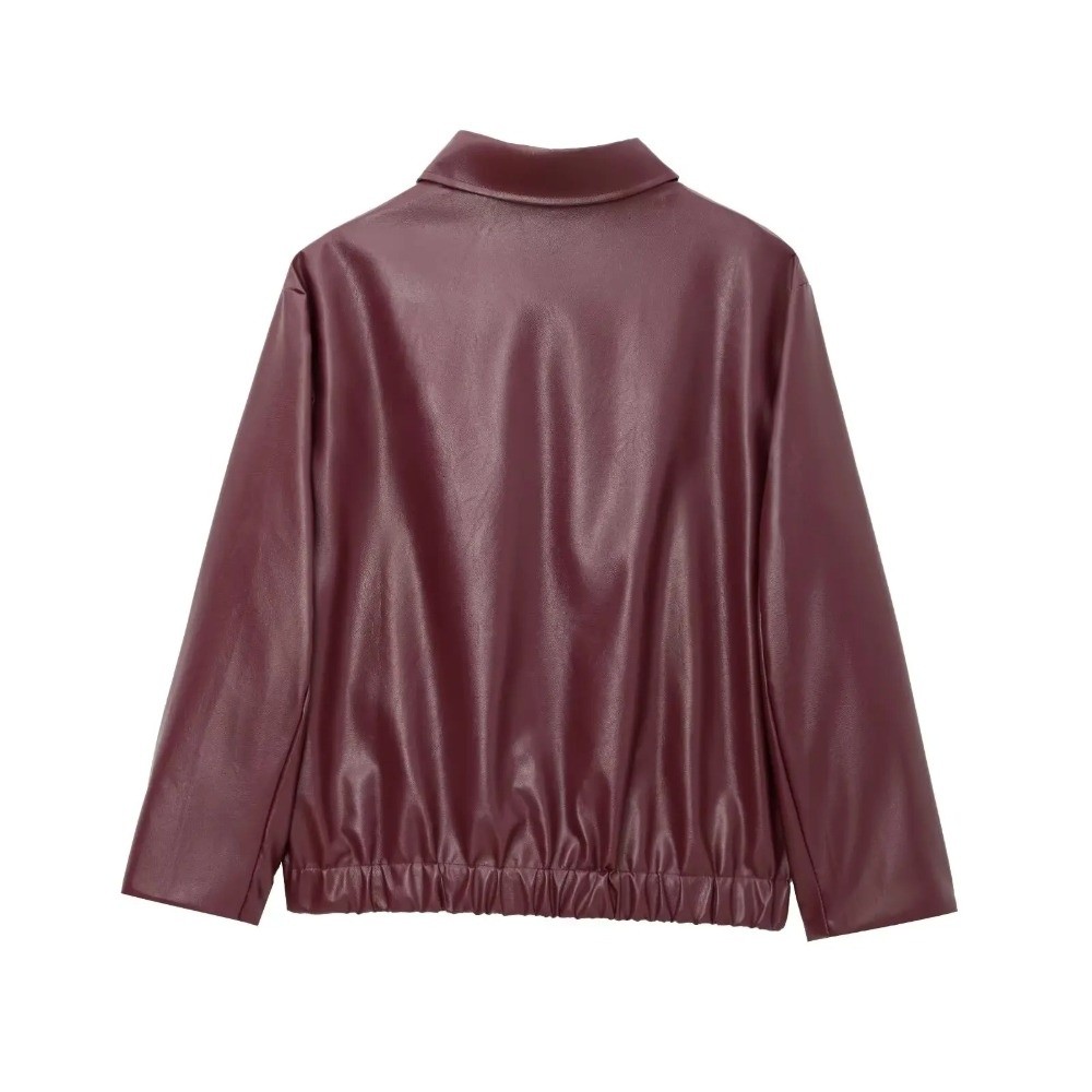 Vintage PU Deri Ceket Bordo Dü - Motorcycle Gear Outfit incelemesi ve fiyatı