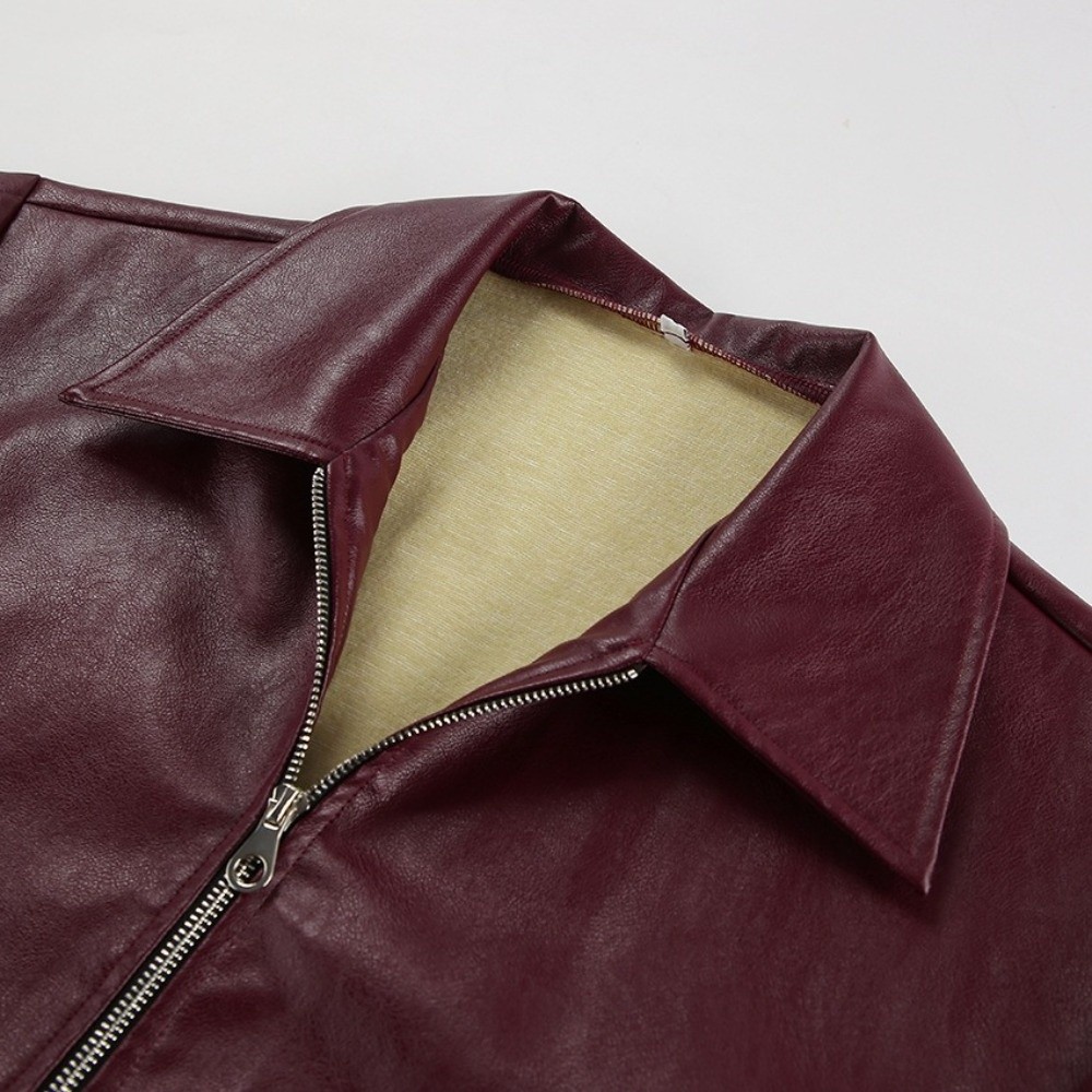 Vintage PU Deri Ceket Mat Dış  - Motorcycle Gear Outfit incelemesi ve fiyatı